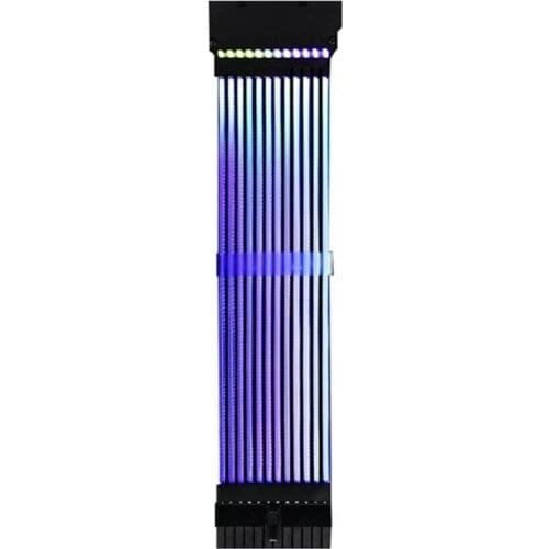 80% Off 24Pin RGB Power Supply Extension Adapter Cable Wire for Computer Case Mainboard