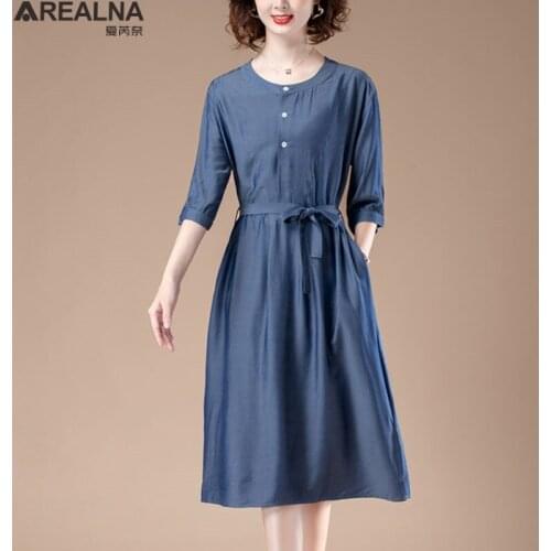 AREALNA Fashion Denim Dresses