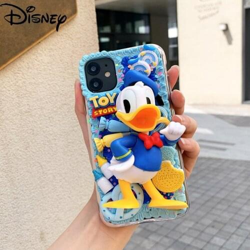 Disney cartoon cute Donald Duck girl handmade diy phone case for iphone 12mini/11pro/12promax/se/xr/7plus/8plus/xs/xsmax/12pro