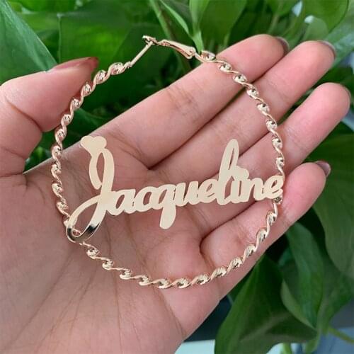 Stainless steel Earrings Custom Custom Name Earrings Personalized Fashion Charming Earrings Name Earring Style Custom Earrings