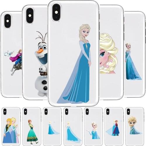 Movie Frozen Anime Transparent Phone Case For XiaoMi Redmi Note 10 9S 8 7 6 5 A Pro T Y1 Anime Cover Silicone Pre