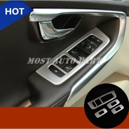 Interior Car Door Window Button Frame Trim Cover 4pcs For VOLVO V40 2012-2019 Car accesories interior Car Trim
