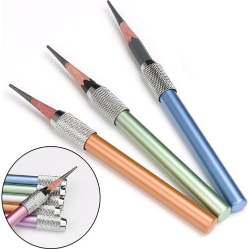 1pcs Metal Single Head Spiral Pencil Extender Art Sketch Crayon Extender Art Student Painting Tools School Stationery
