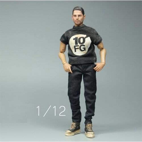 Best Sell Scale 1/12th Fashion Black Pants Casual Trousers For Mostly 6 inch DAM 3A CrazyFigure Body Accessories