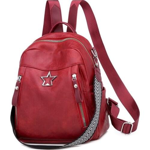Fashion Ladies Bag Designer Backpack Soft Leather Backpack Women Multifunctional