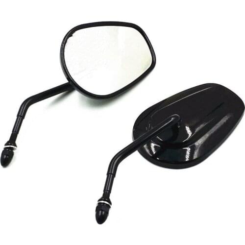 Motorcycle 8mm Black Rearview Mirrors For Harley Dyna Road Glide FLTR FLHR XR1200X Cruiser Chopper Touring