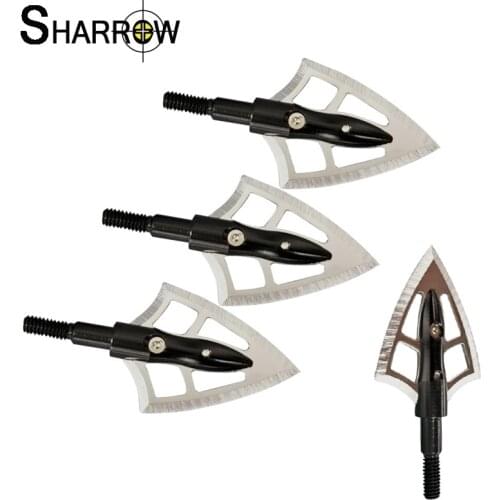 20pcs Archery Arrowhead Arrow Point Tips 100 Grains Aluminum Broadheads Anodizing Surface for Shooting Hunting Accessories