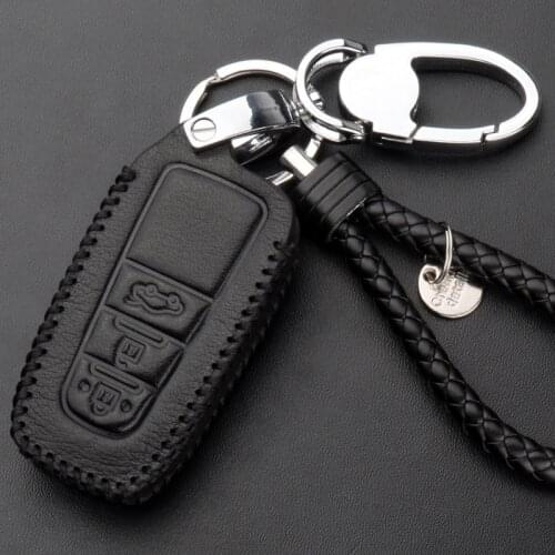 Brand New Leather Remote Key Bag Case Fob Holder Chain For Toyota Camry 8 th/Prado 2018