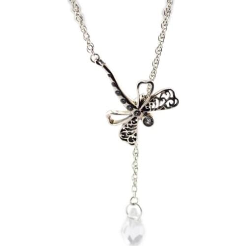 S925 Original Sterling Silver Collier Necklaces for Women Dreamy Dragonfly Necklace Pendant Fine Jewelry Party Gift Wholesale