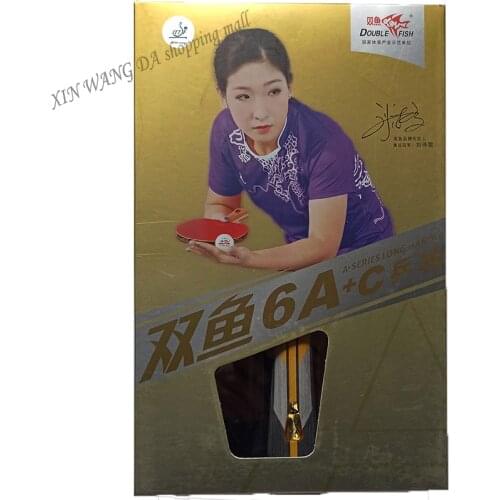 Original finished racket double fish 6 stars 6ae 6ac table tennis rackets racquet sports fast attack with loop pure wood pimples