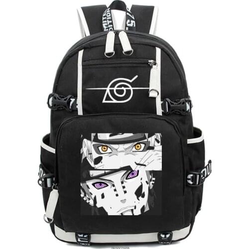 Sharingan Akatsuki Printing Backpack Anime School Bags Capacity Laptop Backpack Canvas Travel Backpack Rugzak