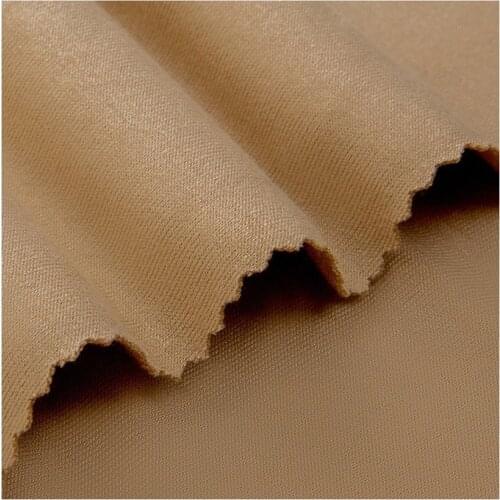 Width 62" Solid Color Fashion Soft Comfortable Rib Elastic Knitted Fabric By The Yard For T-Shirt Material