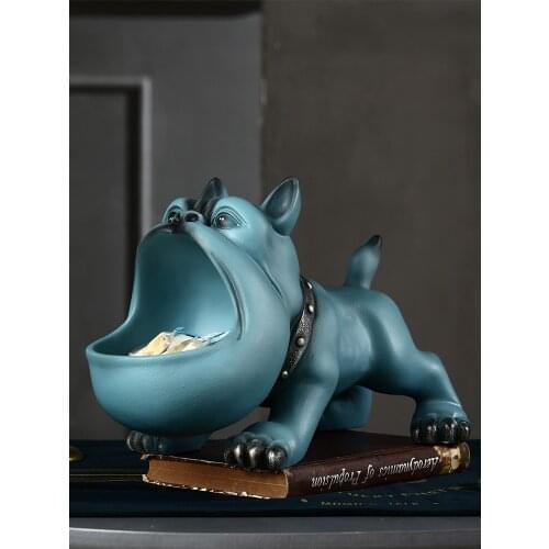 MODERN MINIMALIST KEY STORAGE BOX LIVING ROOM PORCH WINE CABINET DECORATION PERSONALITY LAW FIGHTING SIMULATION DOG ORNAMENTS