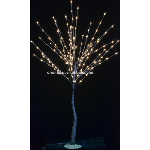 Free Shipping 52" Brown 160LED Willow Tree Light, Low Voltage with Adaptor, with trunk nature treatment plus a resin base