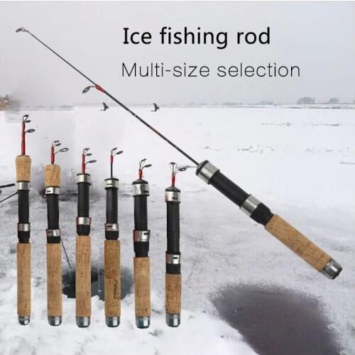 Winter Ice Telescopic Fishing Rods Carbon Fiber Carp Fly Fishing Pole Spinning Casting Hard Rods 1.3m/1m/0.8m/0.65m/0.55m/0.45m
