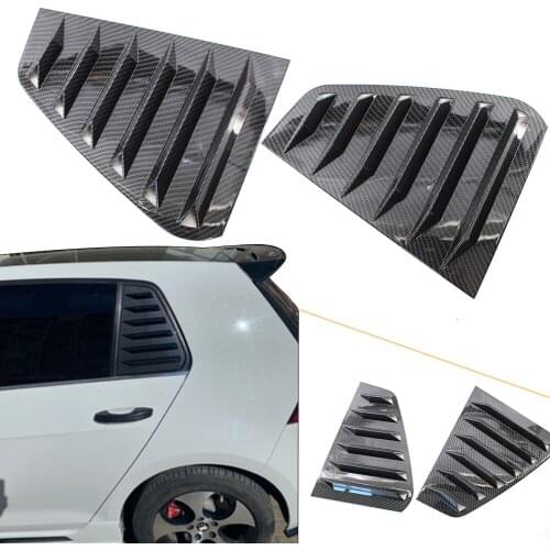 Carbon Fiber ABS Car Rear Triangular Window Louver Air Outlet Vent Cover For VW Golf MK7 2012 2013 2014 2015 2016 2017 2018 2019