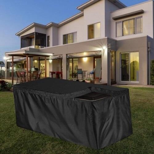 MLGB Outdoor Deck Box Cover with Zipper Waterproof Garden Storage Box Cover Patio Storage Container Protective Cover