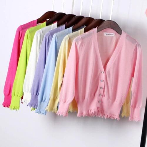 YING DE MEI Womens Thin Sweaters