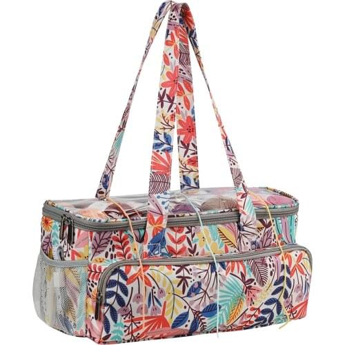 1 Piece New Wool Storage Bag Orange Leaf With Shoulder Strap Square Bag Wool Storage Wool Knitting Tool Storage Bag