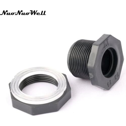 1pcs NuoNuoWell Plastic PVC 1" DN32 Waterproof Hose Pipe Connector for Aquarium Fish Tank Joint Water Tank Pipe Parts