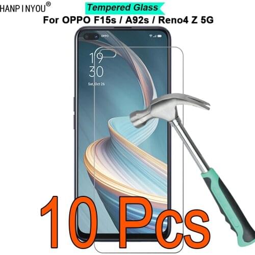 10 Pcs/Lot For OPPO A92s / F15s / Reno4 Z 5G 9H Hardness 2.5D Ultra-thin Toughened Tempered Glass Film Screen Protector Guard