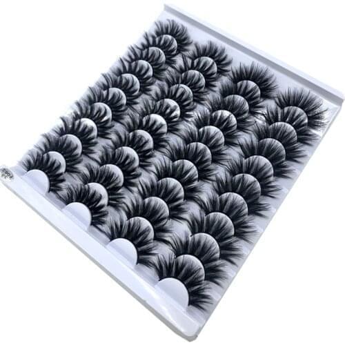 New 20 pairs 100% Real Fake Mink Eyelashes 3D Natural False Eyelashes 3d Mink Lashes Soft Eyelash Extension Makeup Kit Cilios