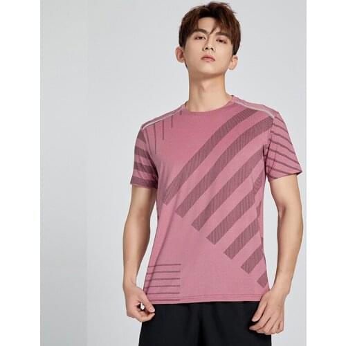 2021Men Running T-Shirts Quick Dry Sport T-Shirts Fitness Gym Running Shirts Breathable Camping Hiking Cycling Sportswear