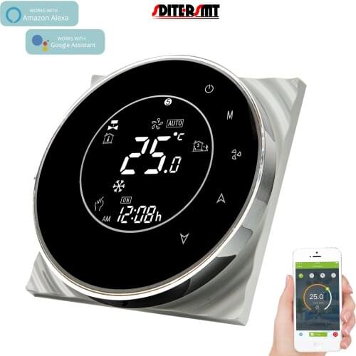 24V 220V Heater Cooler WIFI Smart Touch Thermostat RS485 for Remote Centralized Control Temperature Switch 4-tube Fan Coil