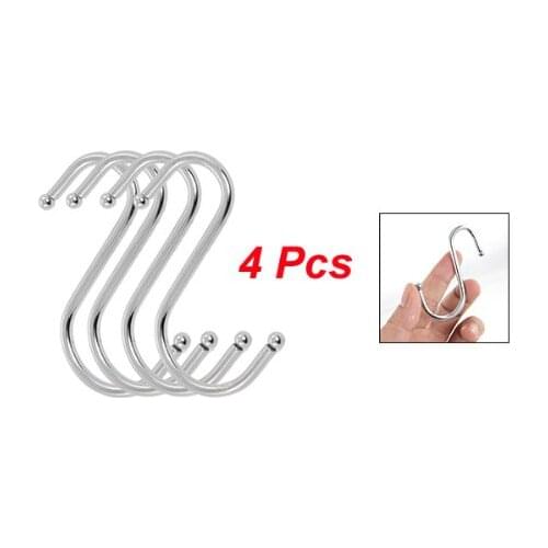 4 Pcs Scarf Apparel Punch Cup Bowl S Shaped Metal Hooks Hangers
