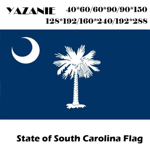 YAZANIE 60*90cm/120*180cm/160*240cm/192*288cm Large South Carolina State Flag American Flying Custom Flag Country Banner Party