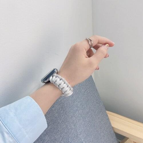 Wristband for Apple Watch Band 40mm 44mm 38mm 42mm Outdoor Braided Rope Strap Correa for iWatch Series SE6 5 4 3 2 1 Replacement