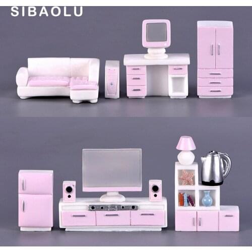 Girl Gift Pink Furniture Household appliances Miniature figurine model fairy garden Dollhouse home decoration DIY accessories