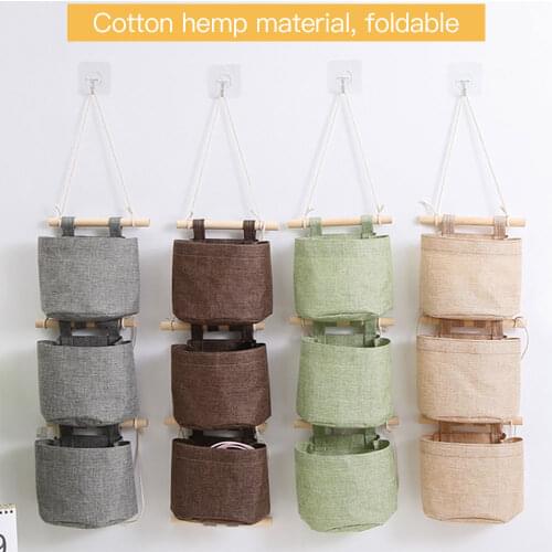 Home Wall Door Hanging Wardrobe Storage Bag Stackable Organizer Flower Pot Sundries Container Magazine Pockets Bedroom Supplie