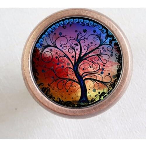 TREE OF LIFE - Drawer Knobs Pulls Handles / Kitchen Cabinet Handle / Antique Brass Dresser Drawer Knobs furniture hardware