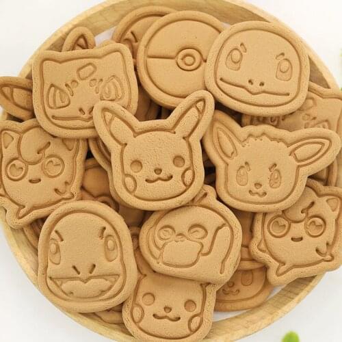 Pokemon PikachuCookies Mold Cartoon Anime Figures Toys 3D Baking Accessories Christmas Thanksgiving Children Toys Gift