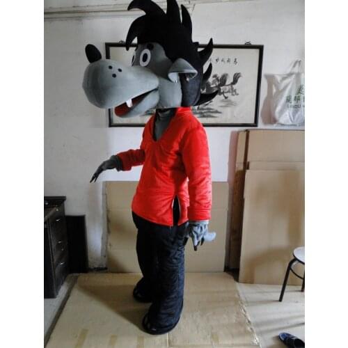Hot Sale!!Free Shipping wolf Cosplay Mascot Costume Advertising Costume character costumeCartoon Costume