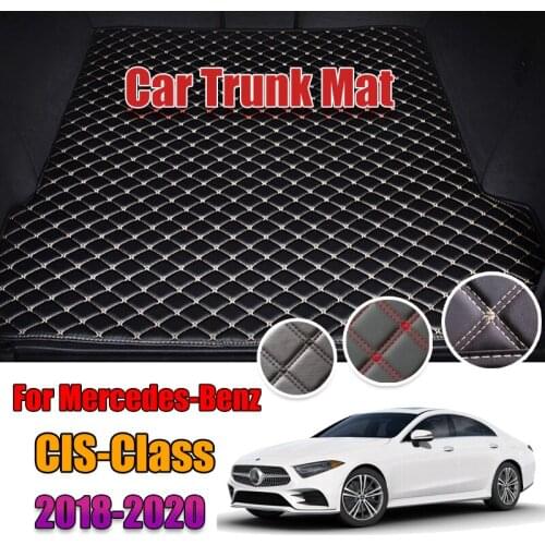 Leather Car Trunk Mat Carpet Tail Benz C257 Cargo Liner For Mercedes Benz CLS Class 2018-2020 Trunk Boot Mat Benz CLS Liner Pad
