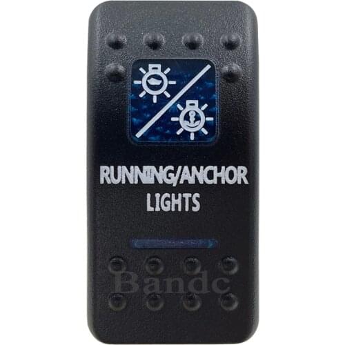 Cover Cap Only！Car Boat RV RUNNING/ANCHOR LIGHTS Rocker Switch Cover Cap Blue Window Labeled Control Cap Accessories