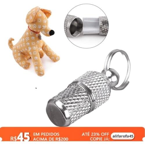 Dog Cat Anti Lost Address Label Pet Name Address ID Tags Metal Collar Tube Necklace Pendants Pitbull Collars Metal Pendant