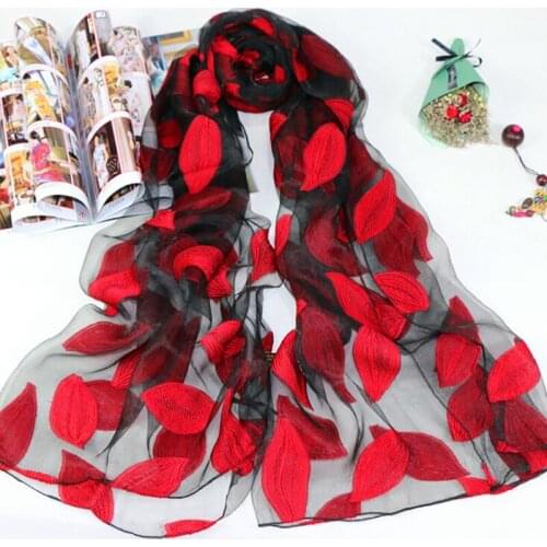 2020 Fashion Kerchief Silk Hijab Scarf For Women Leaves Print Shawl Bag Scarf Square Shawls And Wraps Neck Scarves