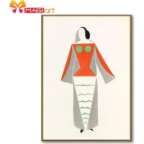 Cross stitch kits Embroidery needlework sets 11CT water soluble canvas patterns 14CT Full Abstract painting -NCMP120