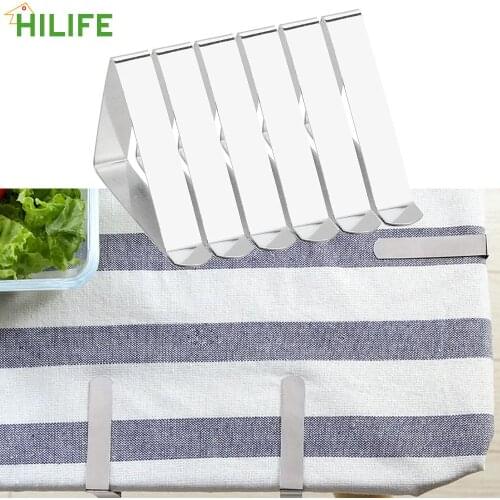 Stainless Steel Desk Table Cloth Tablecloth Cover Clip Clamp Holder 6PCS Table cloth Clip For Party Wedding