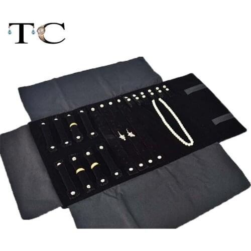 Jewelry Roll Holder Case Mass Storage Bag Travel Organizer - Great for Travel Combination