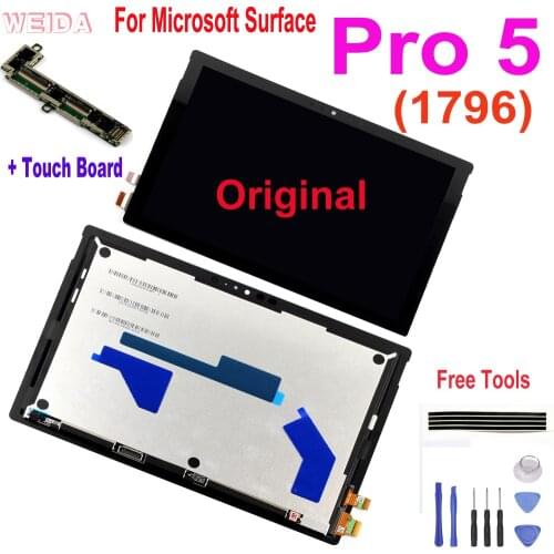 Original Pro5 Lcd For Microsoft Surface Pro 5 1796 LCD Display Touch Digitizer Assembly LP123WQ1 For Microsoft Surface Pro5 Lcd