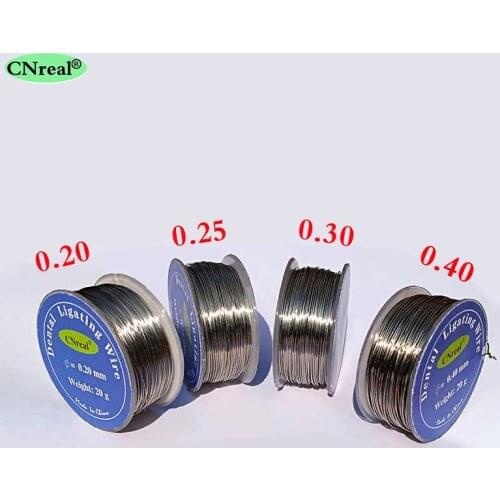 4 Rolls/Set Dental Ligature Wires (0.20/0.25/0.30/0.40mm) Orthodontic Material Dentist Ligating Stainless Steel Wire