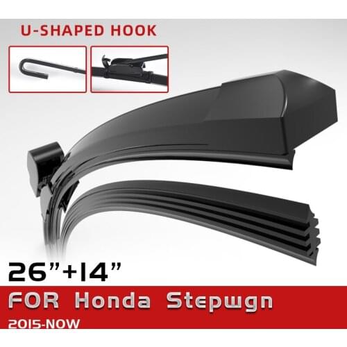CELANOVA Double Sided Rubber Windscreen Wiper Front Wiper Blades For Honda Stepwgn 2015- 26"+14"