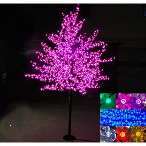 2M 6.5FT Height LED Artificial Cherry Blossom Tree Light Christmas Light 1152pcs LED 110/220VAC Rainproof Fairy Garden Decor