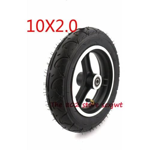 High quality 10inch tire wheel 10x2.0 54-152 tyre inner and outer tire aluminum rims hub for electric scooter balancing car