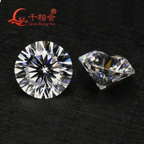 Wuzhou 16 hearts and 16 arrrows white color round shape synthetic cubic zirconia loose CZ stone
