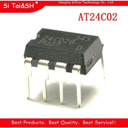10piece Original AT24C02 24C02N 24C02BN 24C02 DIP-8 Chipset IC